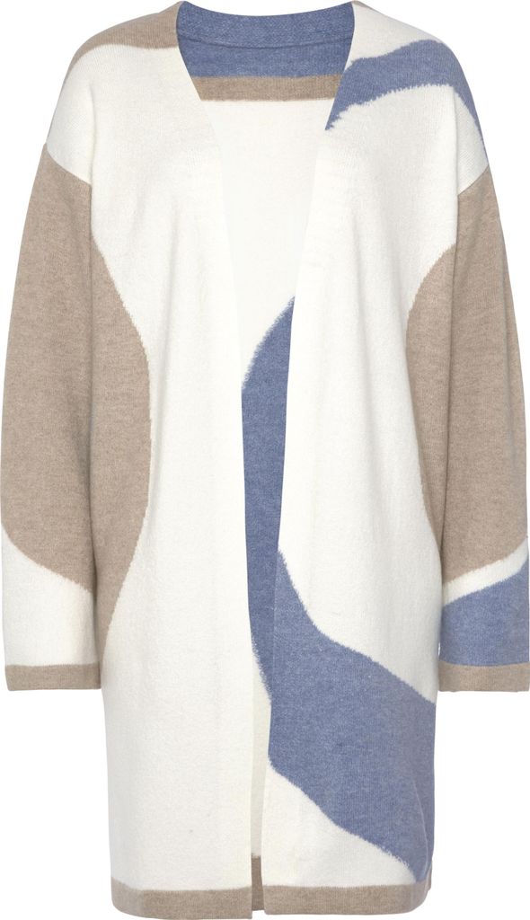 LASCANA Longstrickjacke mit modischer Colourblocking-Optik Produktbild 
