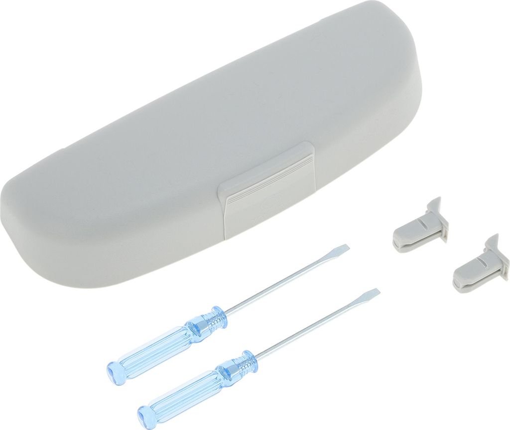 Auto-Sonnenbrillenetui für Jeep Compass 2017-2024 Brillenhalter Aufbewahrungsbox Kunststoff Grau Weiß 1 Set