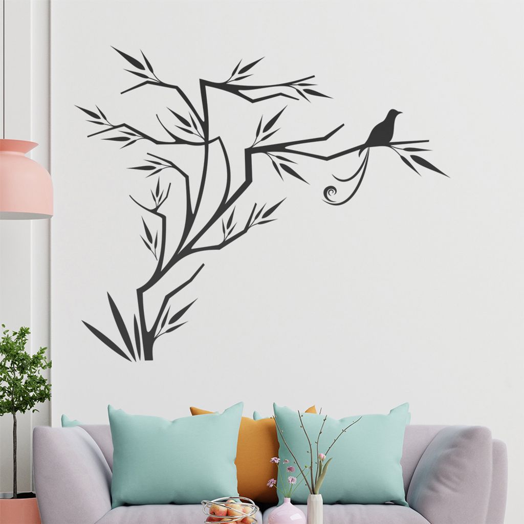 Sternblätter wehend Wandtattoo in 6 Größen - Wandaufkleber Wall Sticker - Dekoration, Küche, Wohnzimmer, Schlafzimmer, Badezimmer