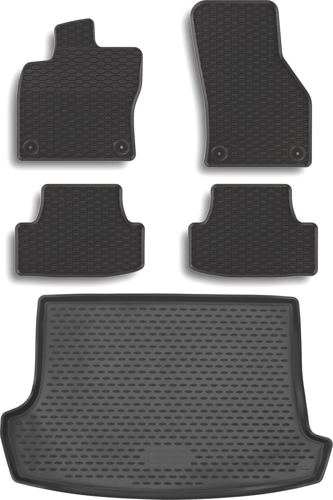 Gummi Kofferraumwanne + Fußmatten Set für VW T-Roc, Bj. Produktbild 