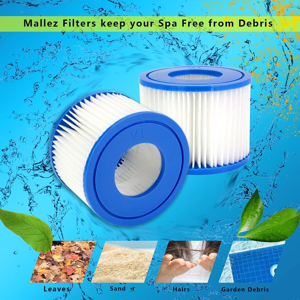 2PCS für BESTWAY VI Nr. 58323 Aufblasbarer Pool-Filter, Hot Tub Spa Pool Swimming Pool