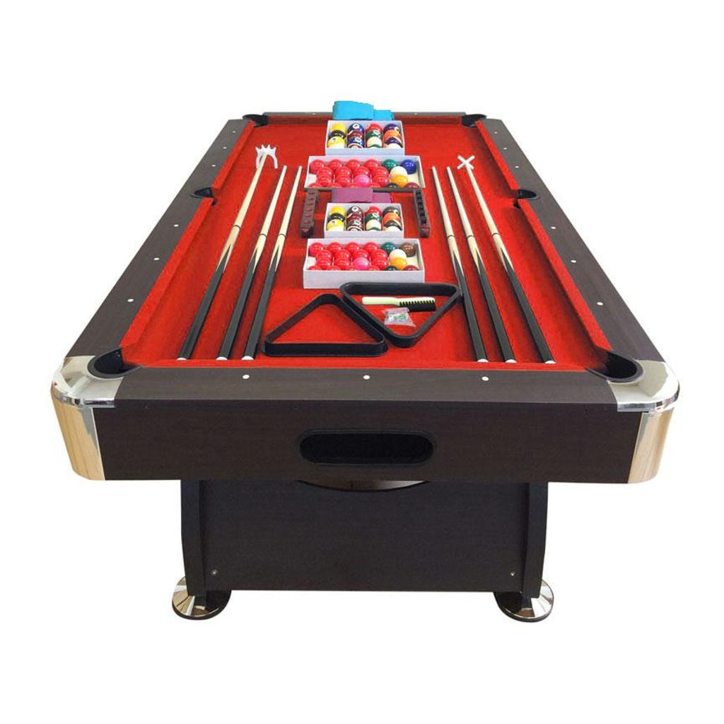 Billardtisch 8 ft Billard Billard-Spiel Messung 220 x 110 cm rot