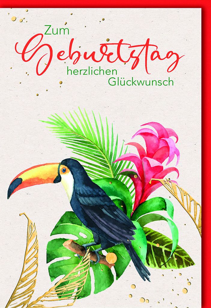 Geburtstag - Glückwunschkarte im Format 11,5 x 17 cm mit Umschlag - Tu