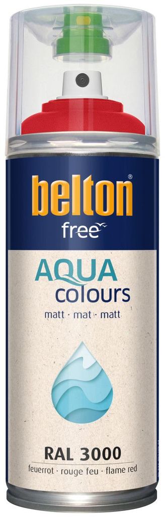 belton free Lackspray AQUAcolours 400 ml feuerrot matt Produktbild 