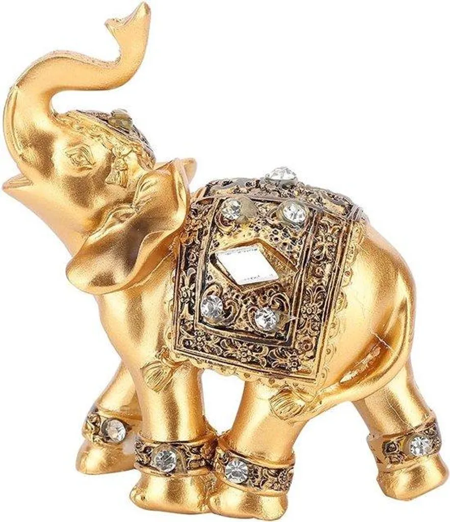 Statue éléphant antique porte-bonheur pour décoration intérieure chic