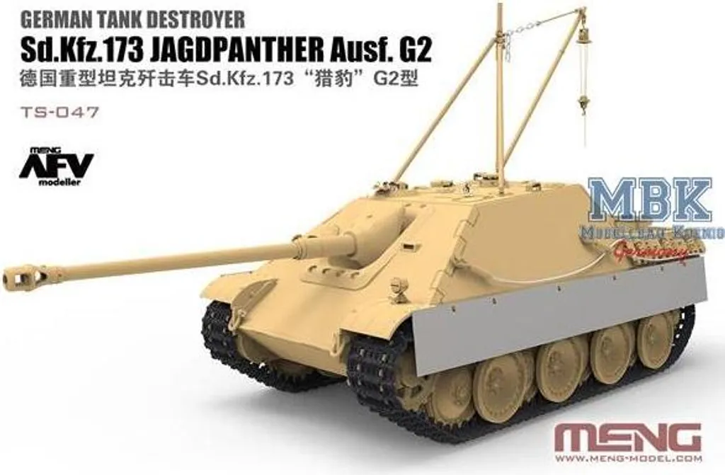 Kit de modélisme char Jagdpanther Meng TS-047 idéal pour diorama 1:35 - 8