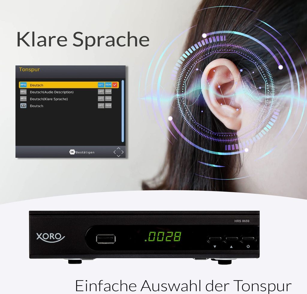 Xoro HRS 8659 digitaler Satelliten-Receiver mit LAN Produktbild 15