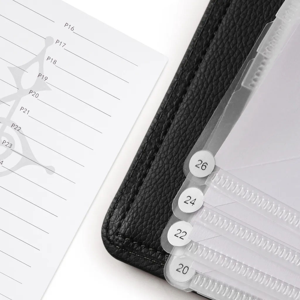 Pochette de musique pour partitions A4 avec reliure spirale flexible