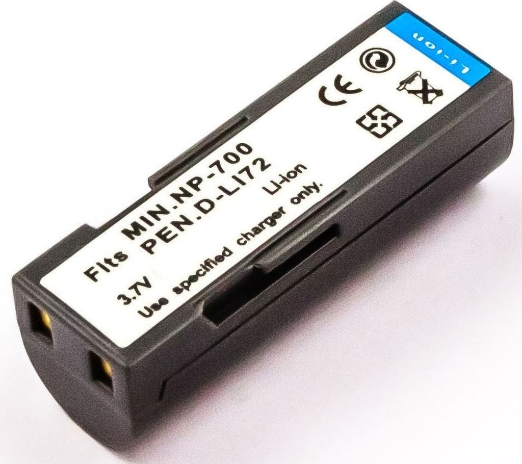 Akku für Pentax Optio Z10 Li-Ion 3,7 Volt 500 mAh schwarz.