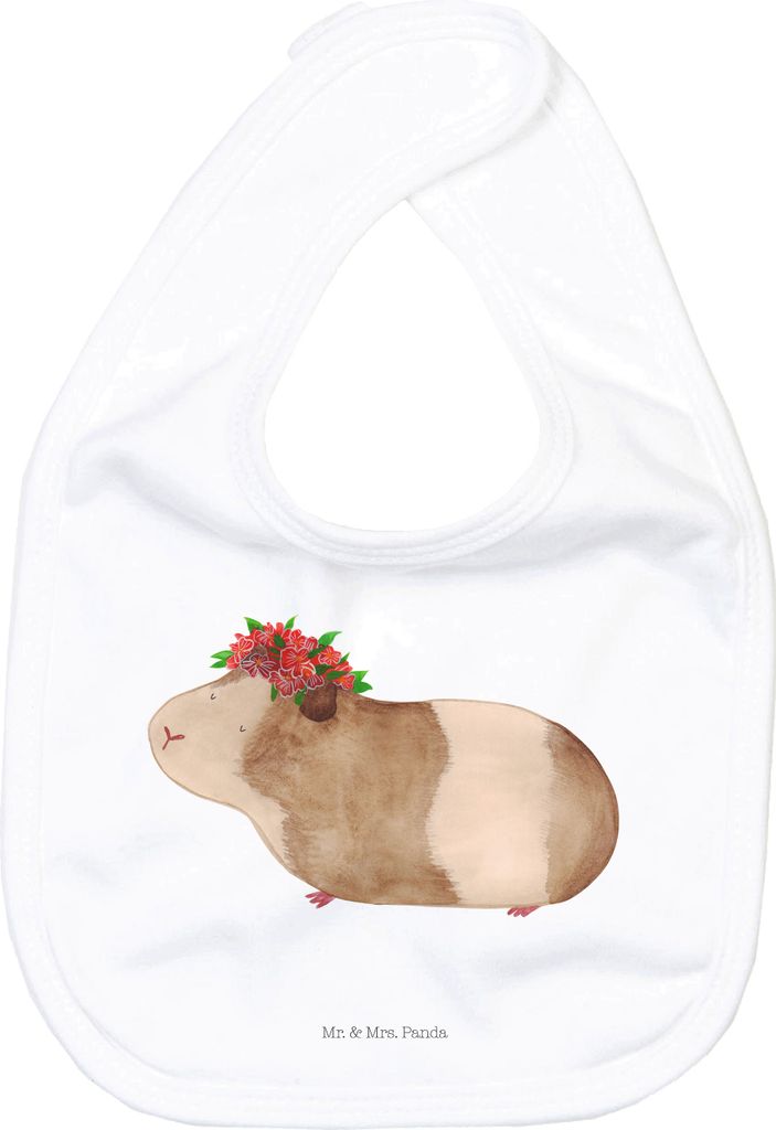 Mr. & Mrs. Panda Babylätzchen Meerschweinchen Weisheit - Weiß - Geschenk, Schlabberlatz, Sabber Lätzchen, Sabberlätzchen, Spruch, Für Babys, M...