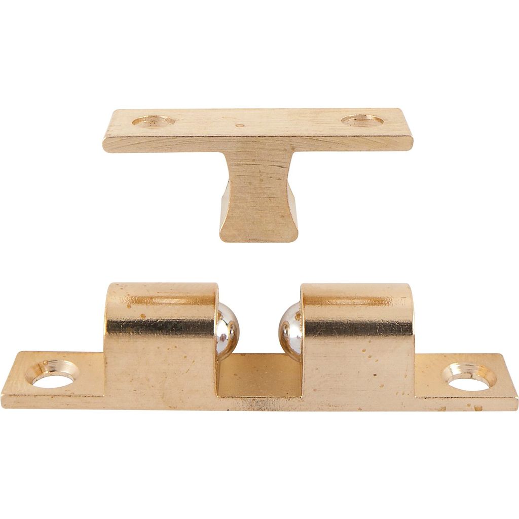 Doppelkugelschnapper, 9 x 49 mm, Messing poliert Produktbild 
