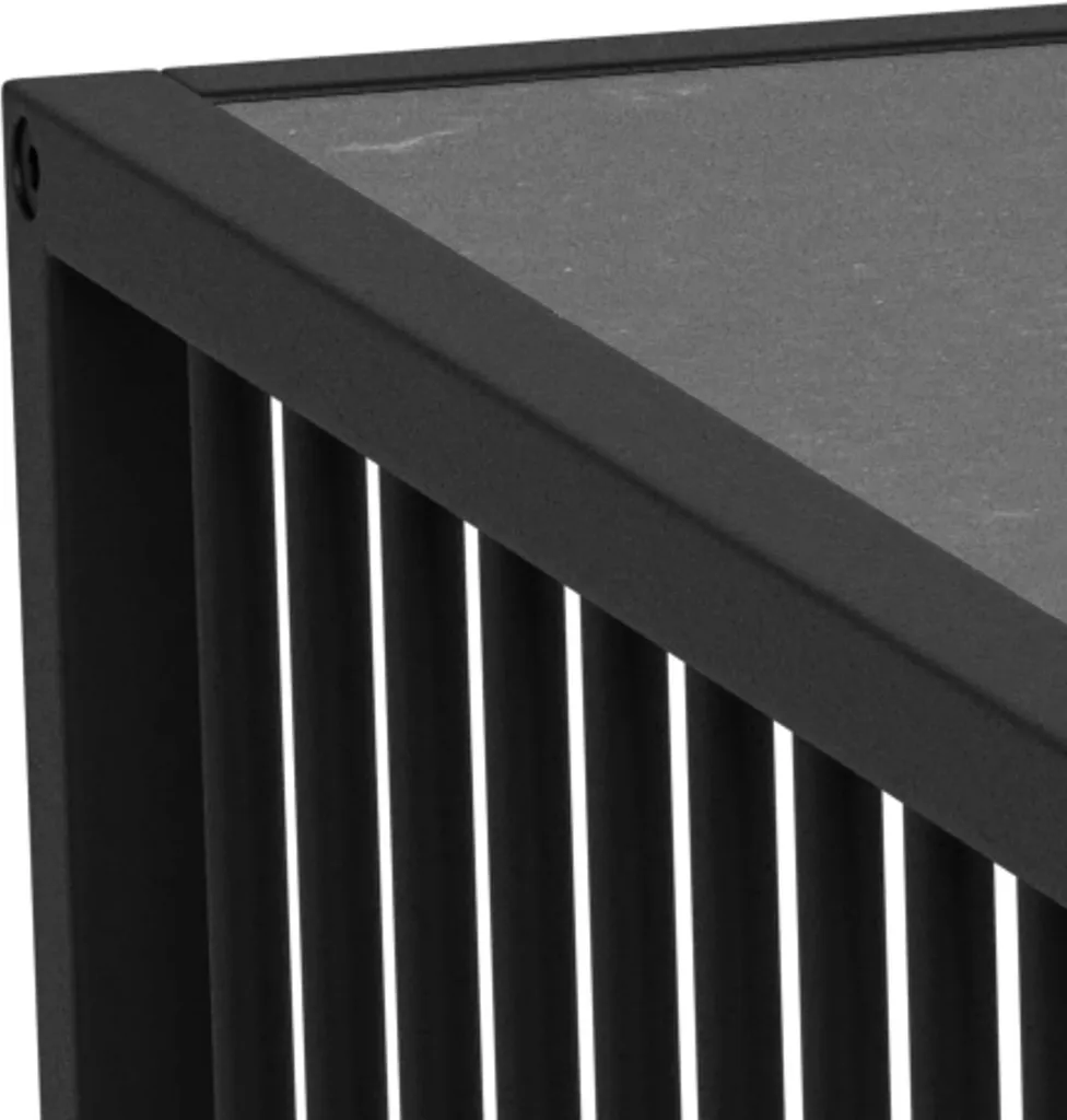 Table d'appoint compacte Strington effet marbre noir pour petits espaces - 14