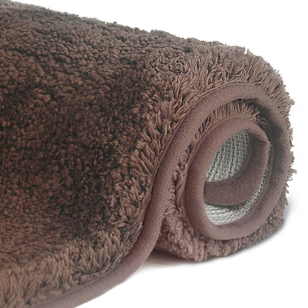 Rutschfeste, hochflorige Badematte, 50 x 80 cm, maschinenwaschbar, Badematte aus wasserabsorbierenden, weichen Mikrofasern für Badewanne, Dusche u...
