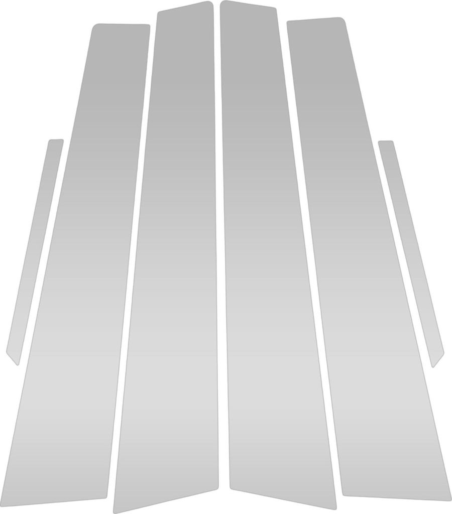 6 Stk. Türpfostenfensterleiste für Cadillac CTS 2008-2013 Silberton Vorne Hinten Links Rechts Anti-Kratz-Aufkleber Pfosten Tür Außenabdeckung