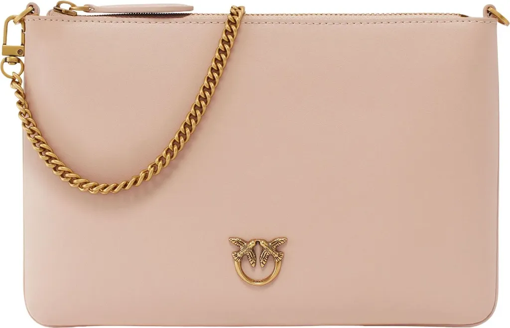Sac de soirée chic et cocktail PINKO Flat Classic Cipria or