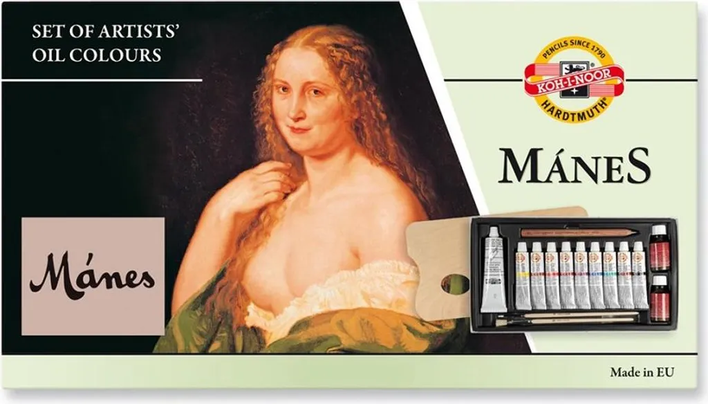 Peindre à l'huile avec Koh-i-noor MÁNES 10 couleurs pour débuter en art