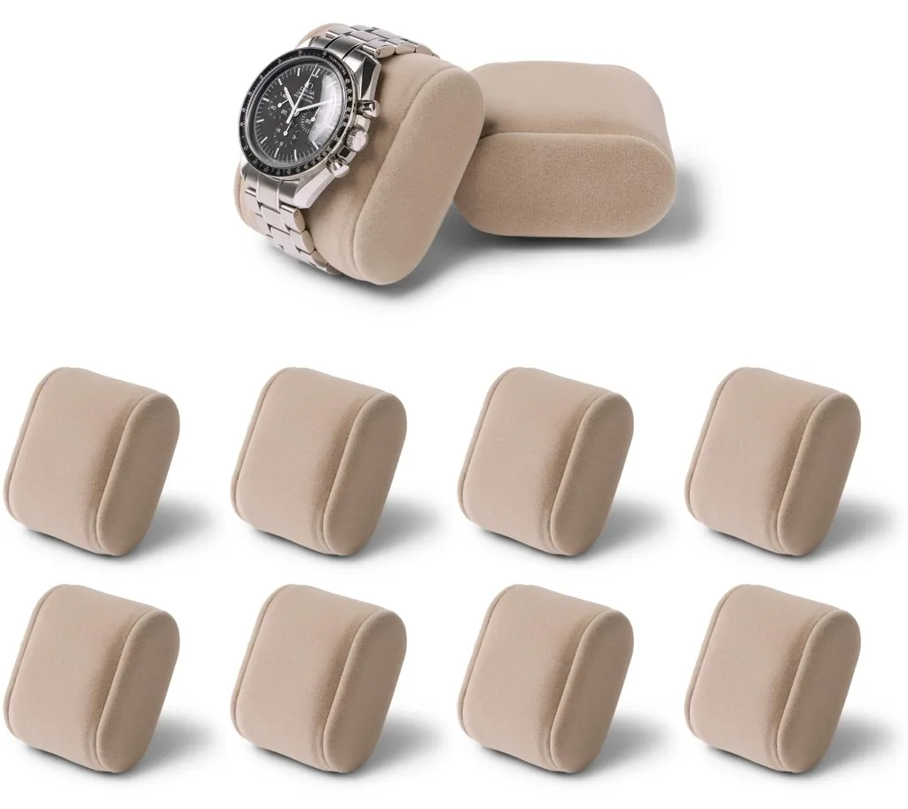 Lot de 8 Supports de Montre Taupe 55mm pour Boîte de Rangement Bayswater