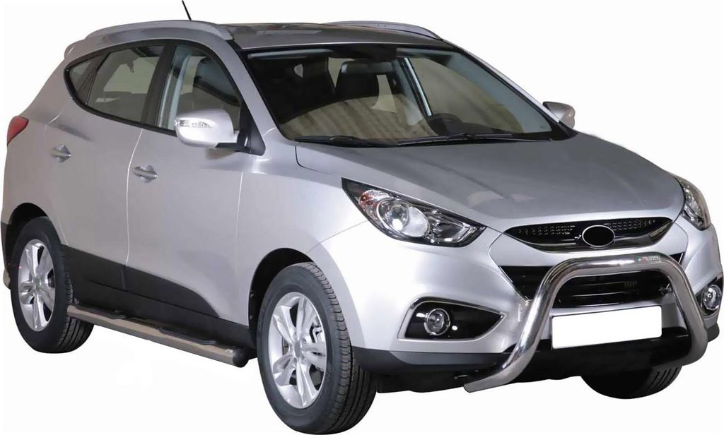 Frontbügel Frontschutzbügel für Hyundai ix35 2009-2015 ø76mm Stahl Silber Schutz