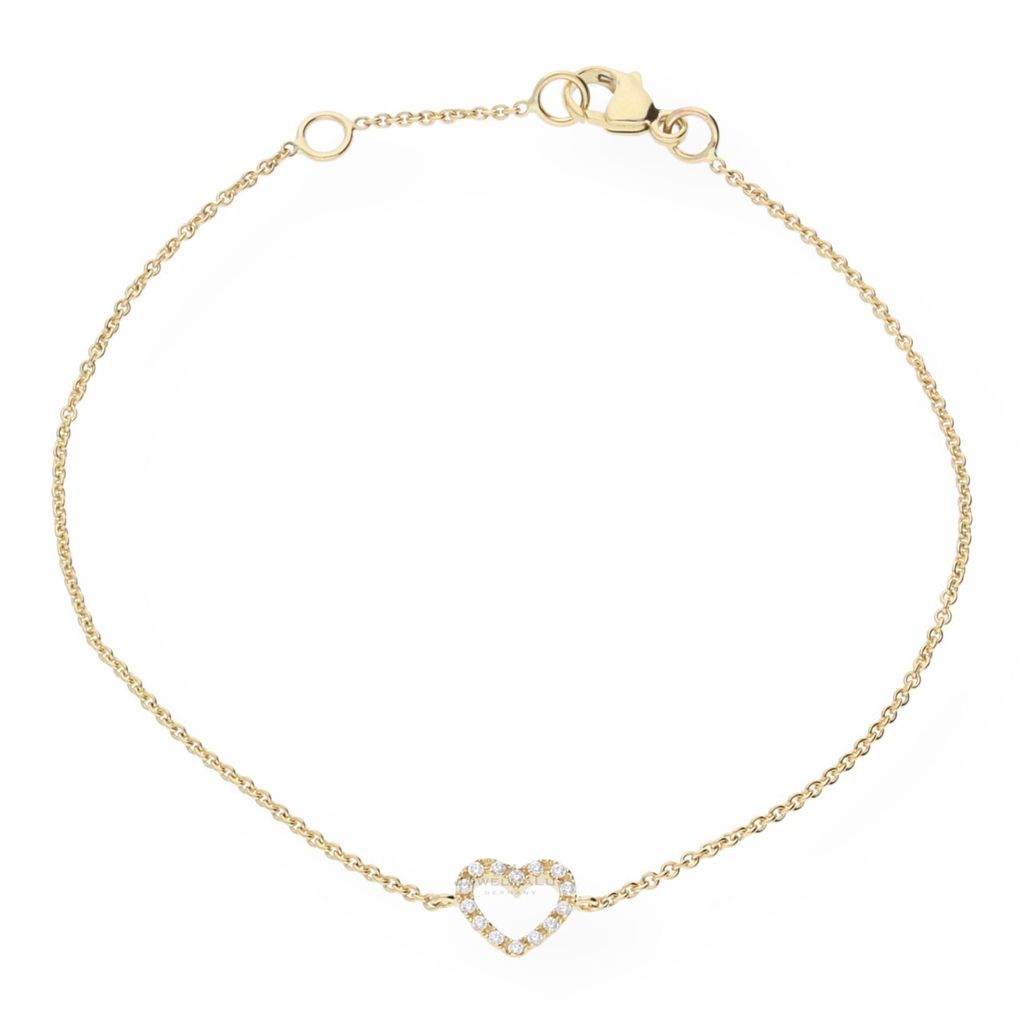 Armband 333 Gold Herz mit Zirkonia JL10-03-0211 JuwelmaLux 18,5 cm