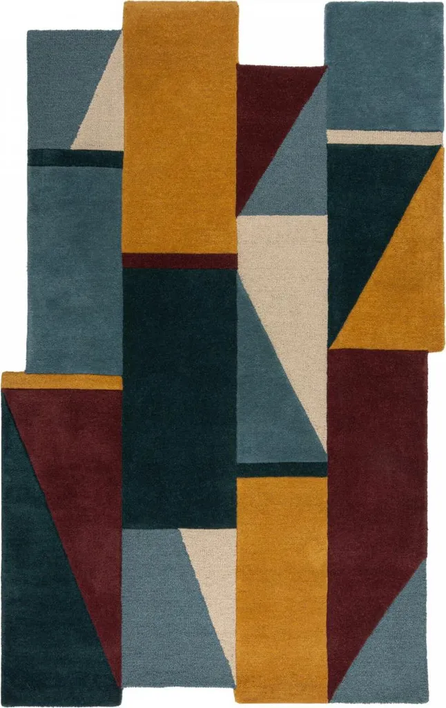 Tapis Abstract Shuffle Shaped Multi 120x180, Tissé main haute qualité