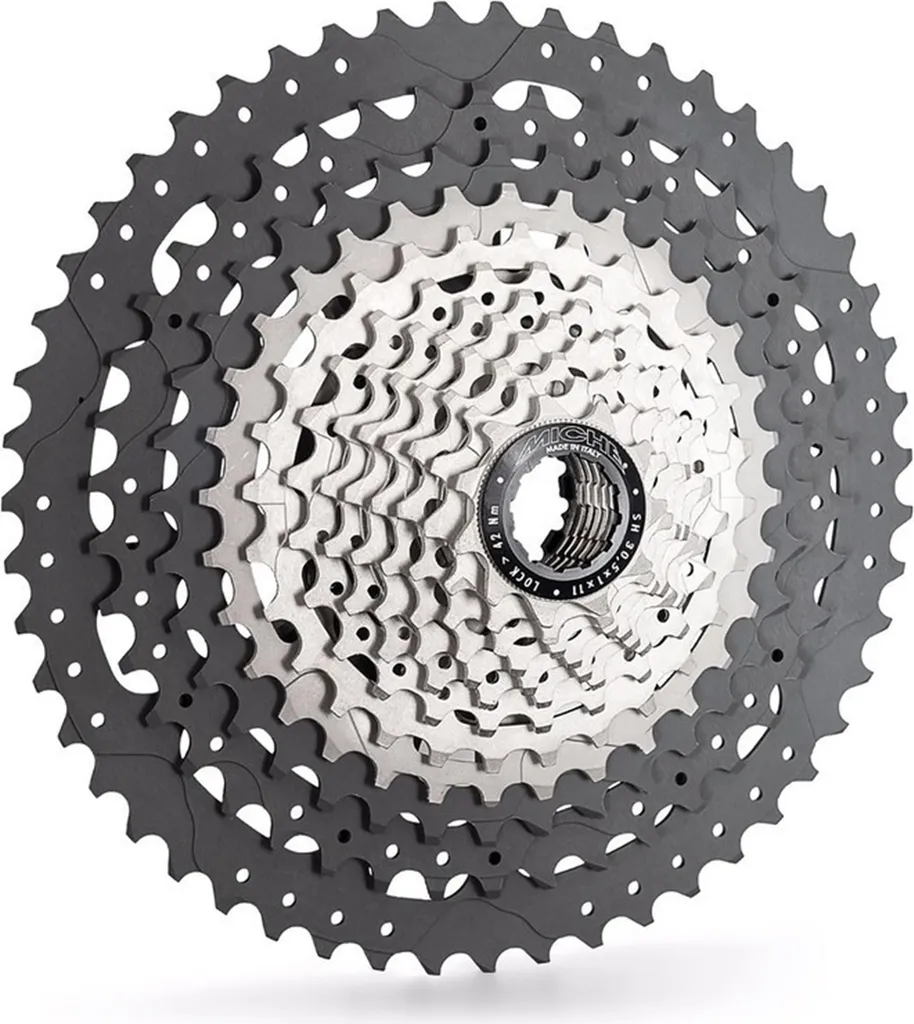 Cassette VTT Miche XM 12v grand développement 11-51 dents noir argent