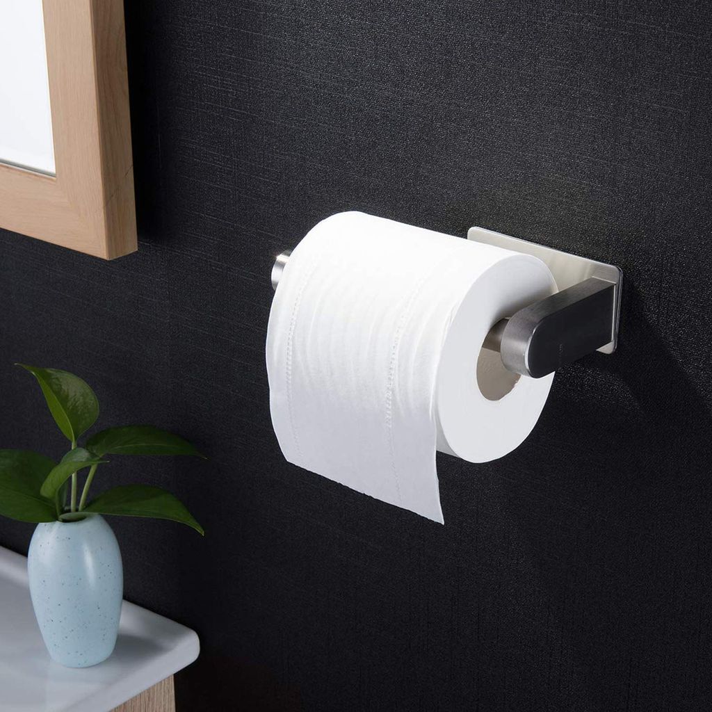 WC Rollenhalter gebürstet Toilettenpapierhalter Klopapierhalter aus Edelstahl 