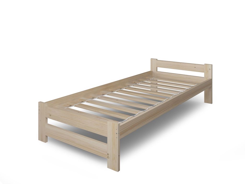 Łóżko pojedyncze drewniane Parwood 100x200 sosna Zdjęcie produktu 