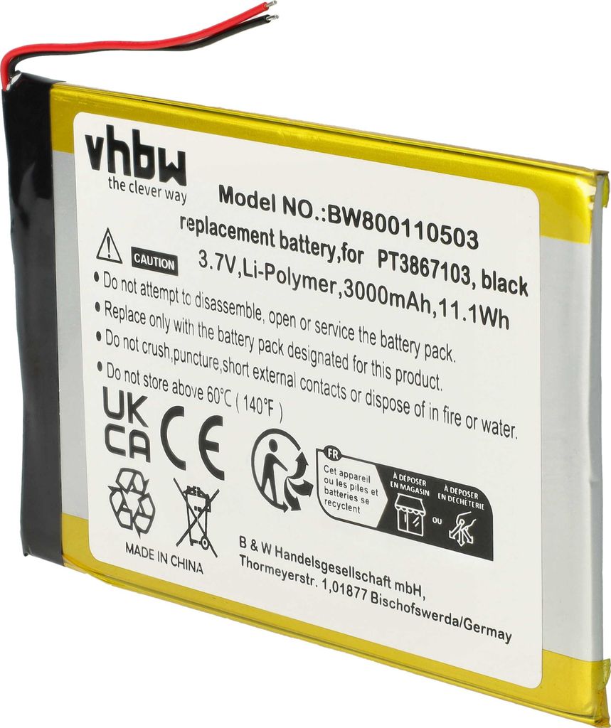 vhbw Akku kompatibel mit RCA RCT6077W2 Tablet Pad (3000 Produktbild 