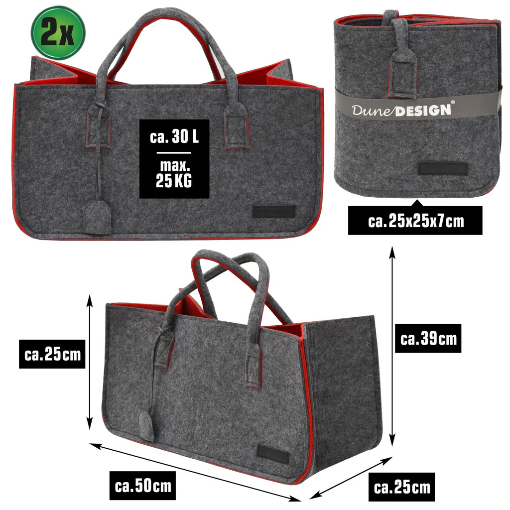 Sac de Courses Shopper Réutilisable - Panier de Rangement Bois et Jouets - 5