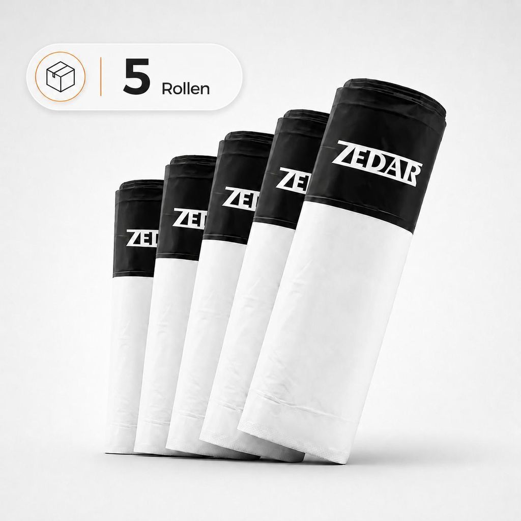Zedar Katzentoilettenbeutel für Zedar K1200 Katzentoilette Selbstreinigend - Automatische Katzenstreubeutel - 5 Rollen - 15 Stück pro Rolle