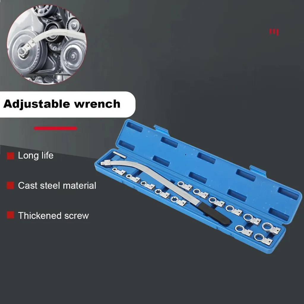 Clé pour courroie trapézoïdale crantée avec adaptateur E-Torx E10-E18 Cr-V