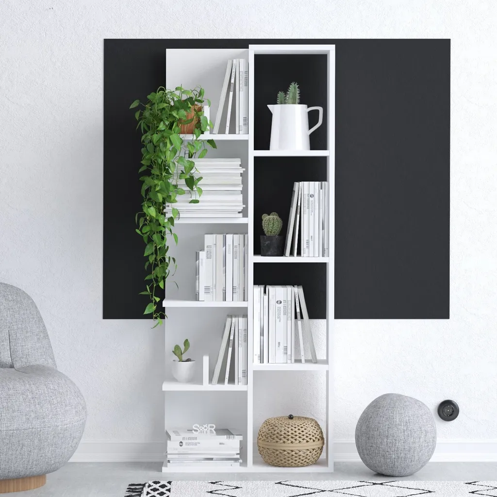 Bibliothèque Design Viva Blanche 150 cm - Meuble en Bois Mélaminé Chic