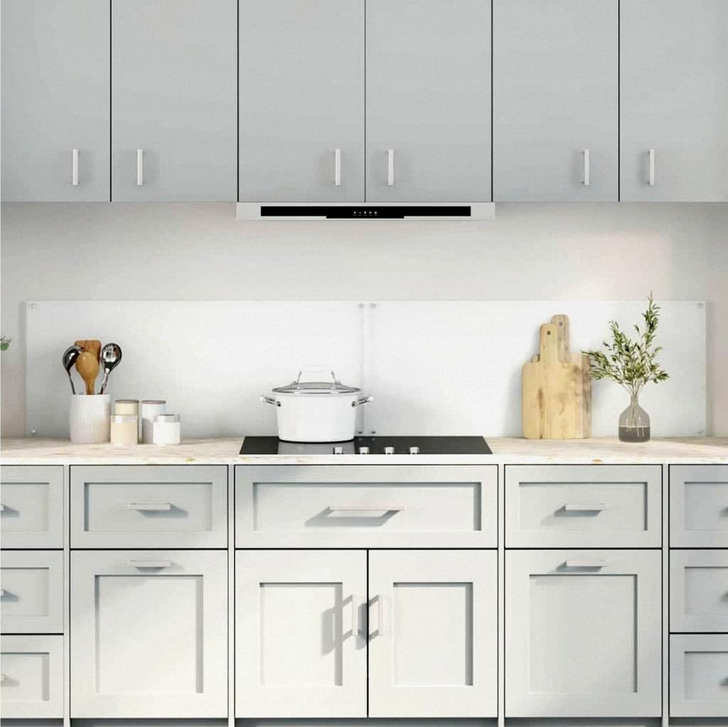 Küchenrückwand 2 Stück Transparent 100 x 40 cm Gehärtetes Glas, Moderne Küchenrückwand, langlebiger hitzebeständiger Glas-Schutz, schlankes ...