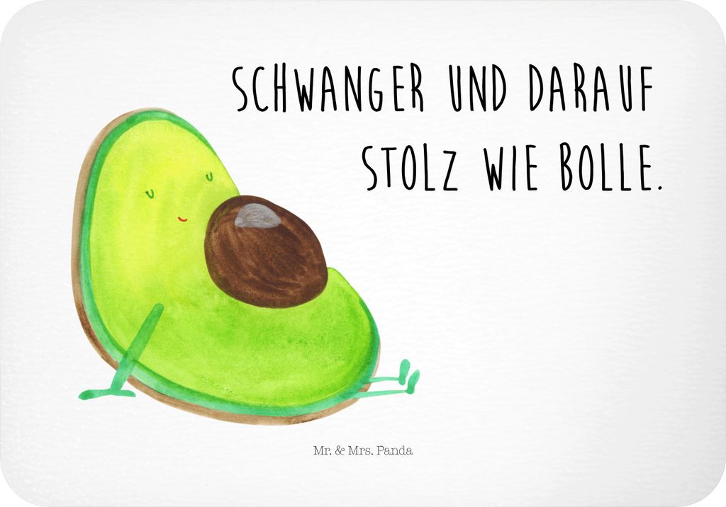 Mr. & Mrs. Panda magnet Avocado Schwangerschaft - Weiß - Geschenk, Babyshower, Schwanger, Kühlschrankmagnet, Babyparty, Wunder, rechteckmagnet, h...