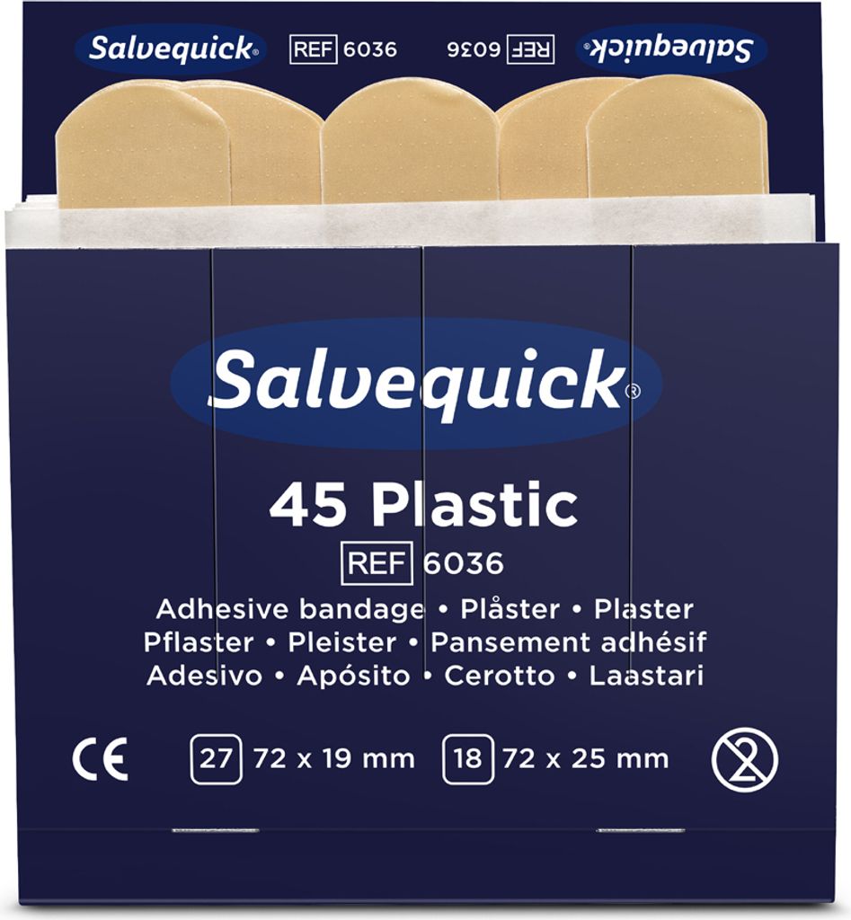 CEDERROTH Salvequick Nachfüllpackung Textilpflaster sortiert in 2 Größen
