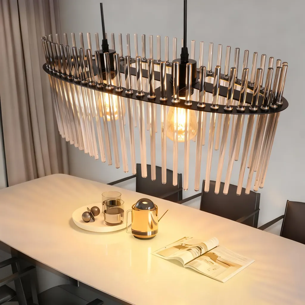 Suspension Verre Ø60cm Finition de Qualité pour un Éclairage Sans Éclat E27
