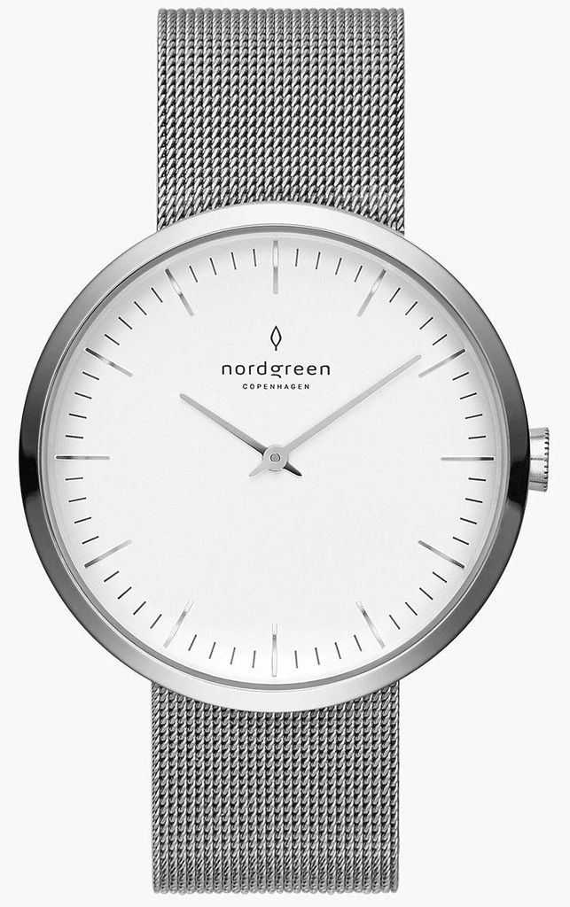 NORDGREEN IN32SIMESIXX Damen-Armbanduhr, Edelstahl-Gehäuse, Metall-Armband