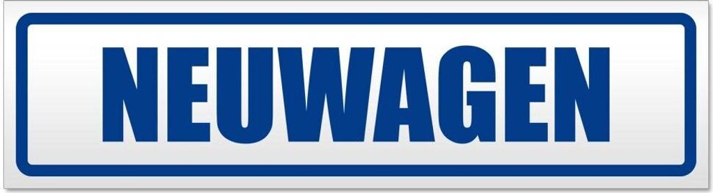 Kiwistar - Autoaufkleber - Verkehrsblau - 20 x 5,3 cm - Neuwagen - Hinweis Aufkleber Sticker für Auto, Kfz, Fahrrad, PKW, LKW