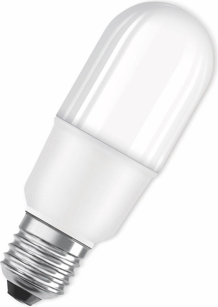 A white LED light bulb with a silver screw base, presented on a white background.