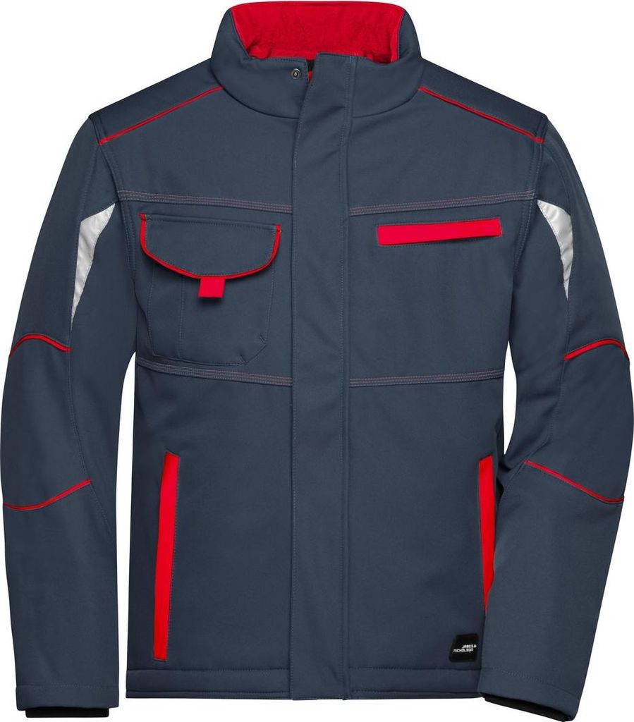 James & Nicholson Softshelljacke mit warmem Innenfutter JN853 Gr. 3XL carbon/red