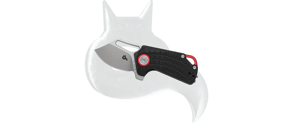 Couteau FOX Black Puck Satiné en Acier D2 et Roulements Céramique G10