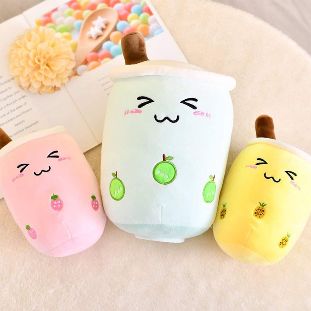 Bubble Tea Plüschtier – Süße Kuschelpuppe Als Milchtee-Tassen-Kissen – Weiches Kinderspielzeug & Stressball – 35 Cm, Braun – Perfektes Geschenk