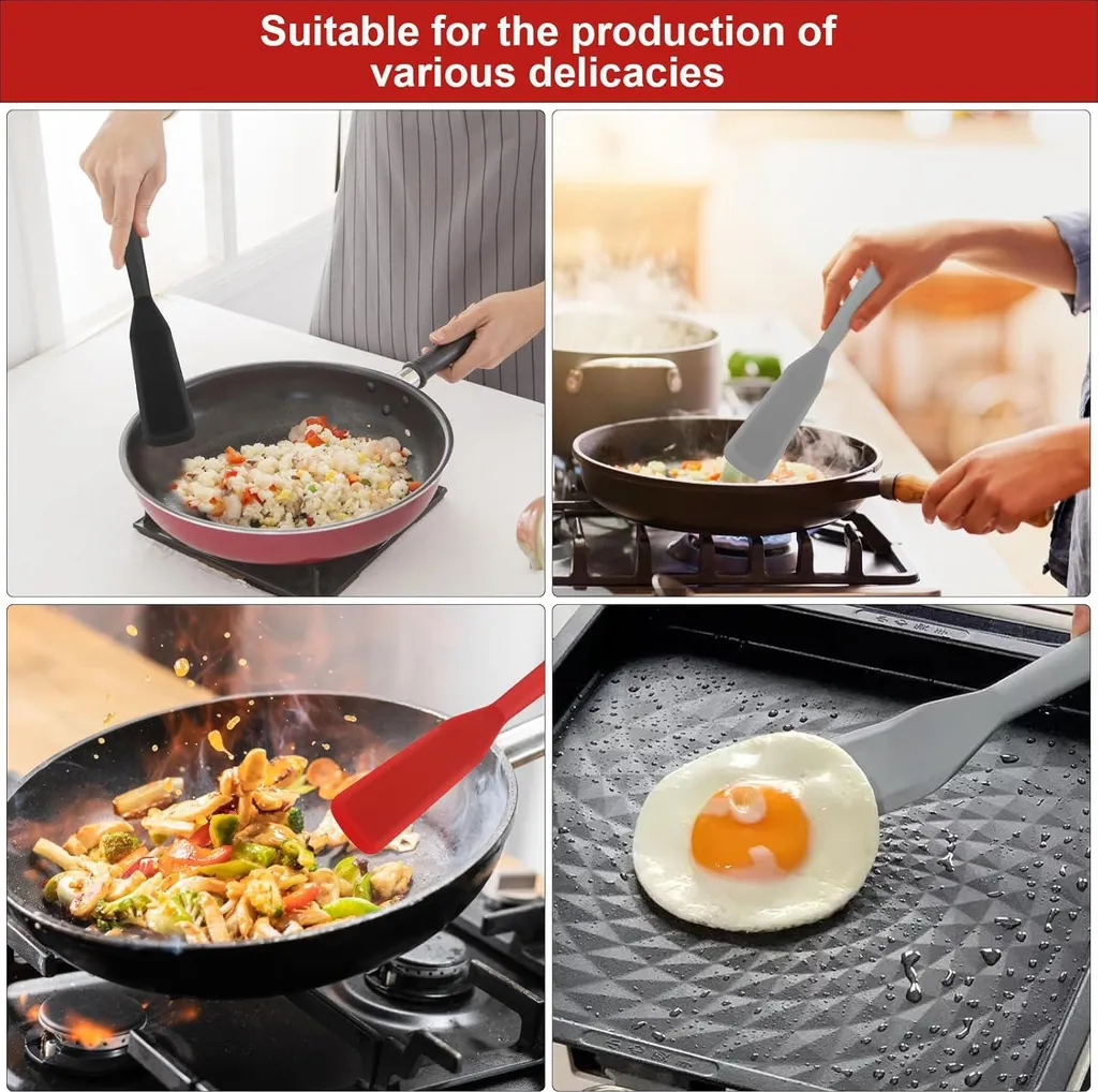 Spatule à crêpe en silicone multifonction lot de 3 pour cuisine moderne
