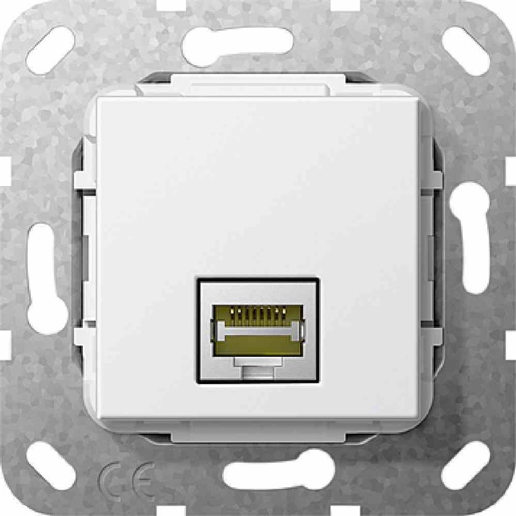 Gira Modular Jack RJ45 Cat6A rws Gender Changer 569503