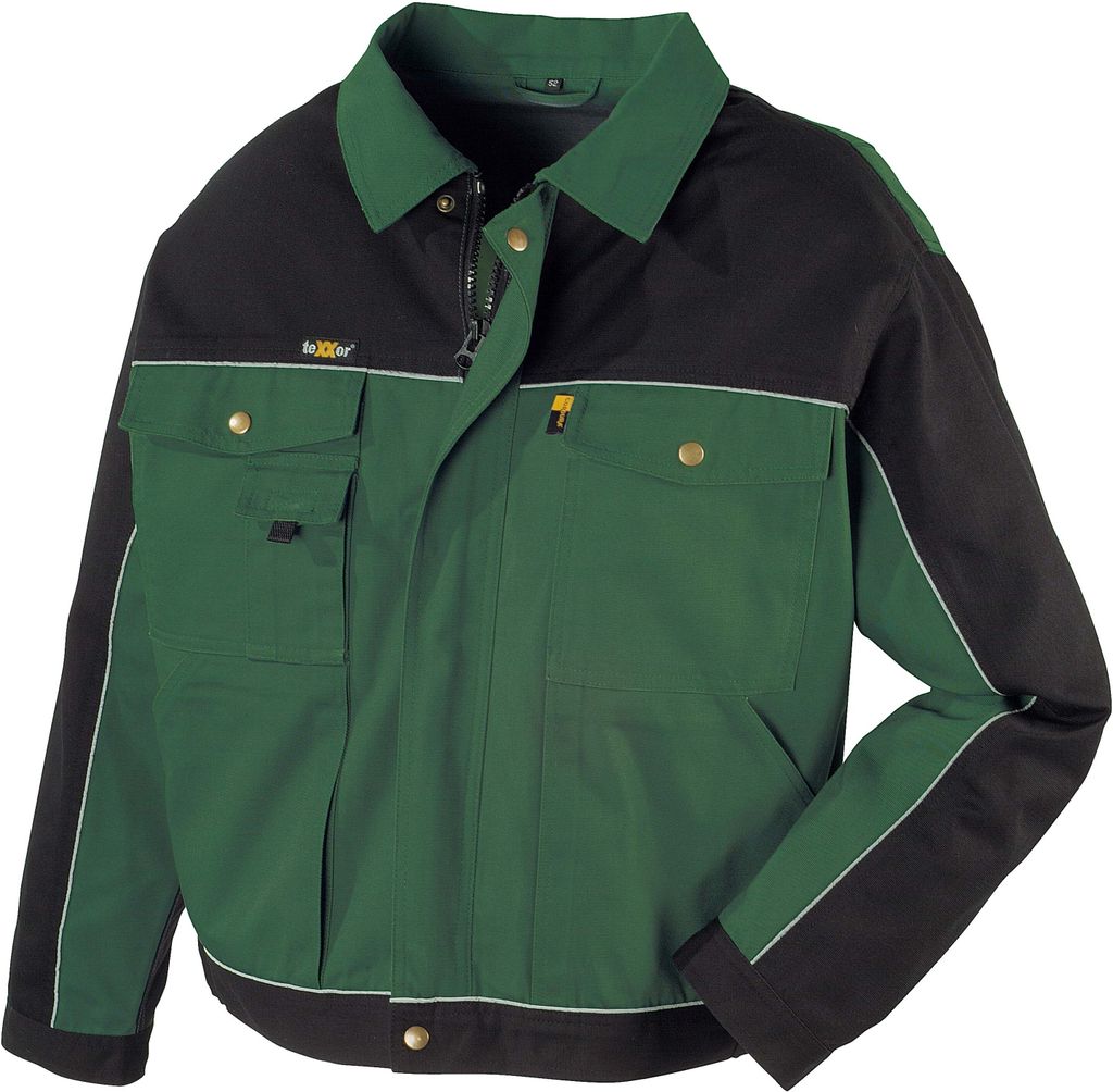 TEXXOR Arbeitsjacke RIO Canvas Gr. XXL grün/schwarz