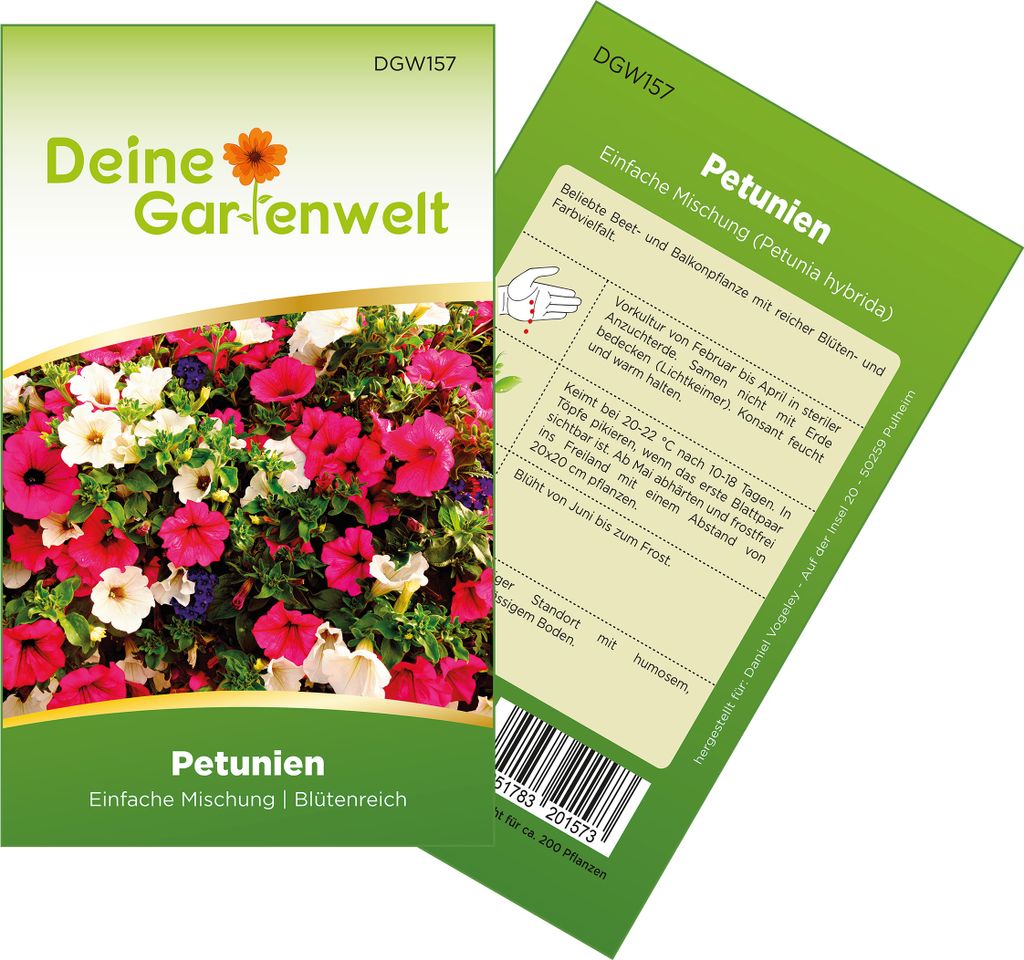 Petunien Einfache Mischung Samen - Petunia hybrida - Produktbild 1