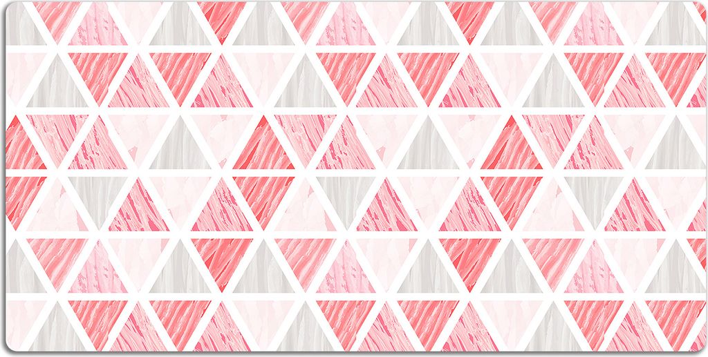 Schreibtischmatte Tischunterlage 90x45 cm Mauspad - Rosa Dreiecke