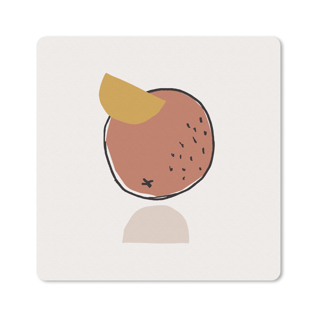 MuchoWow Mauspad Mousepad Sommer - Kokosnuss - Weiß 20x20 cm - Mousepads - Maus Mat - Pad - Mausunterlage - Desk Mat - Bureauartikeln