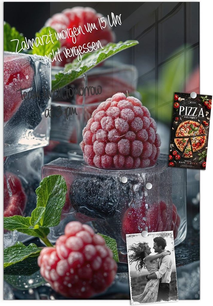Magnettafel 40x60cm Pinnwand Whiteboard beschreibbar - Gefrorene Beeren