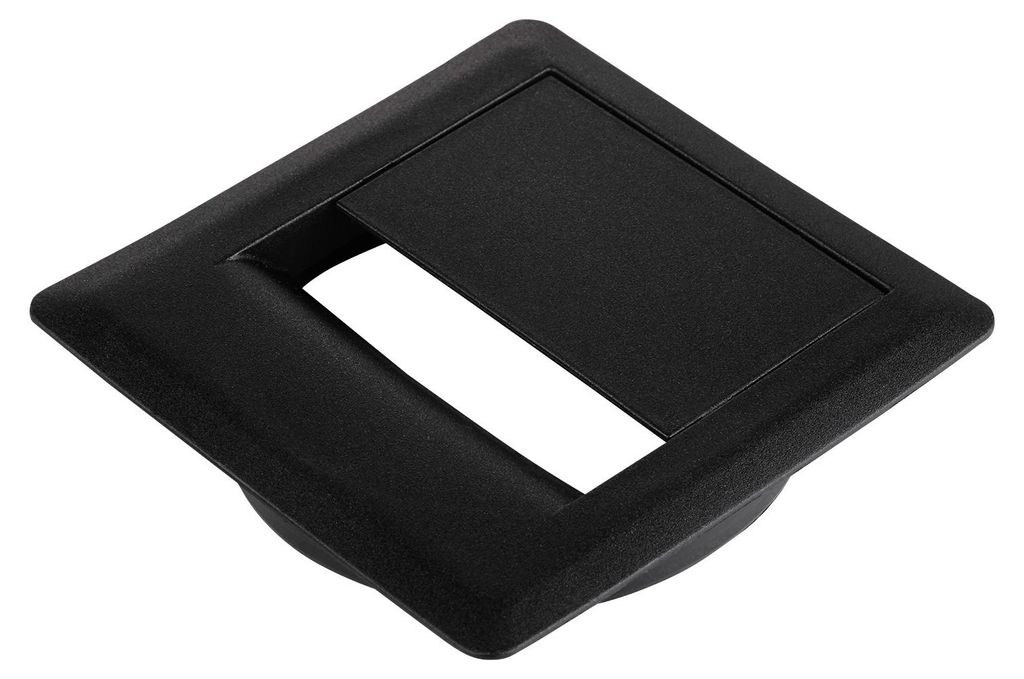 CAVO Kabeldurchlass Kunststoff 93 x 93 mm Ø 80 mm schwarz – Kabeldurchführung Schreibtisch